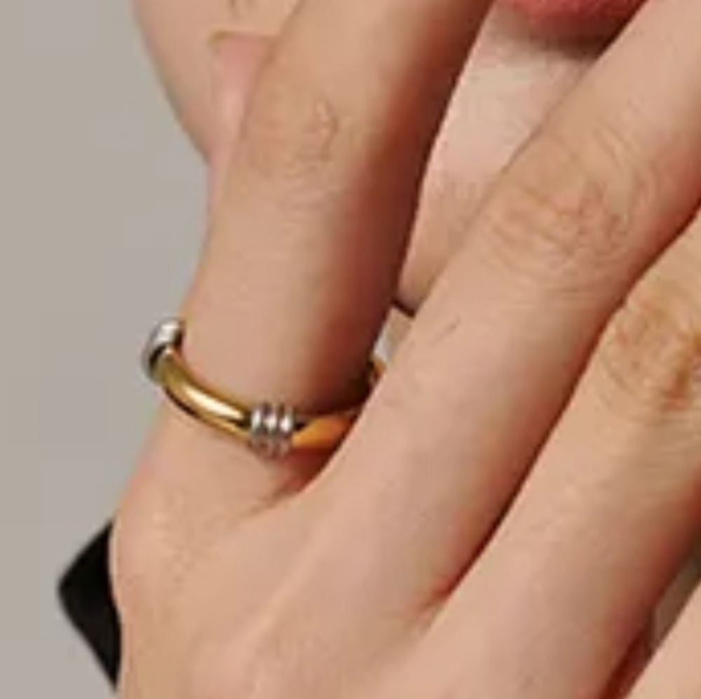 (((Clearance)))    18kgold plated Stainless steel high quality ring.